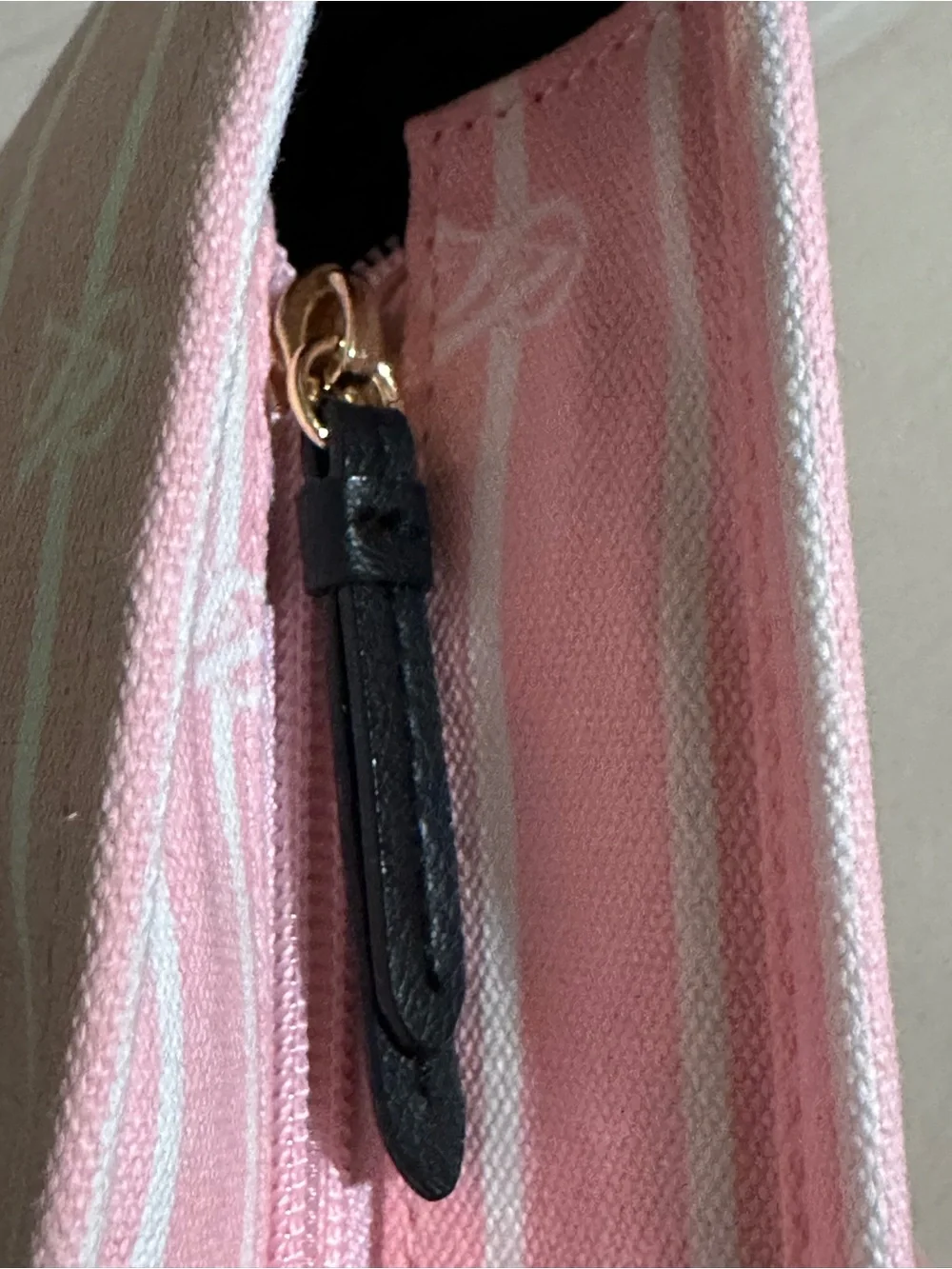 Victoria's Secret Pink & White Striped Tote